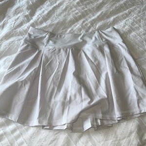 White tennis skirt